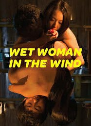 Wet woman in the wind